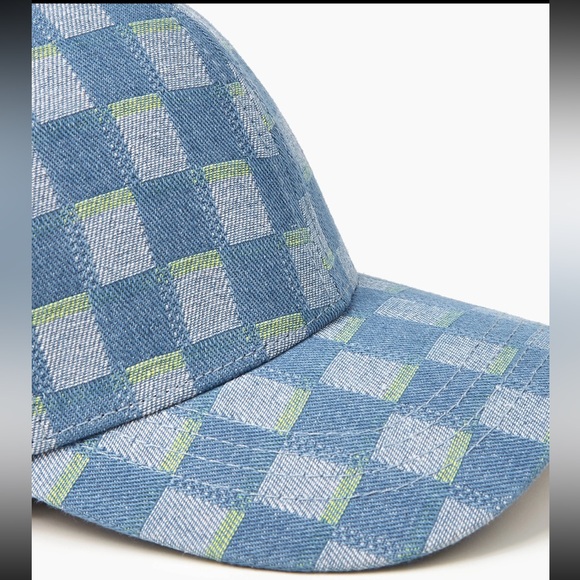 NWOT Checkerboard Pattern Baseball Cap - Picture 2 of 5